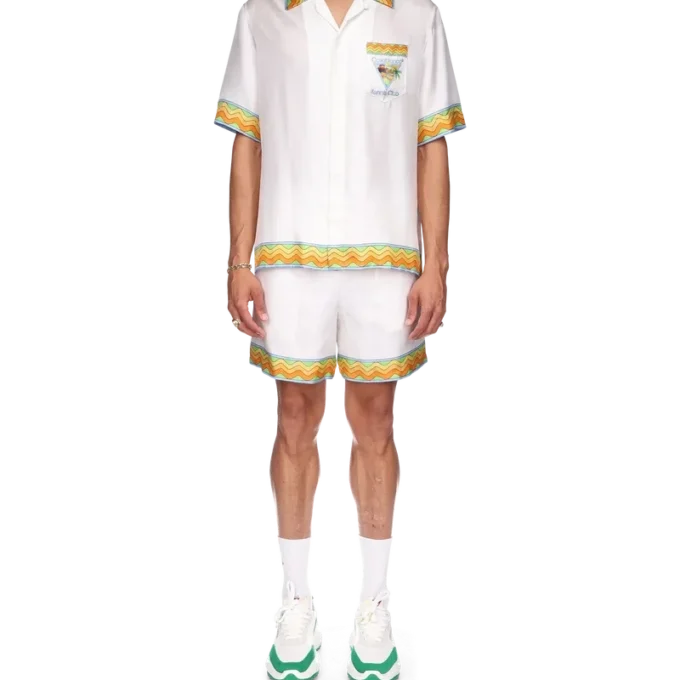 Afro Cubism Tennis Club Silk Shirt Afro Cubism Tennis Club Silk Shirt