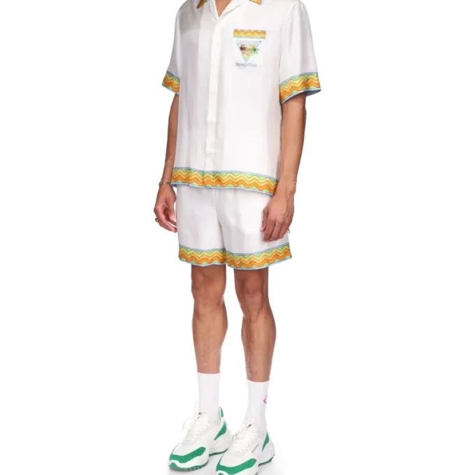 Afro Cubism Tennis Club Silk Shirt Afro Cubism Tennis Club Silk Shirt