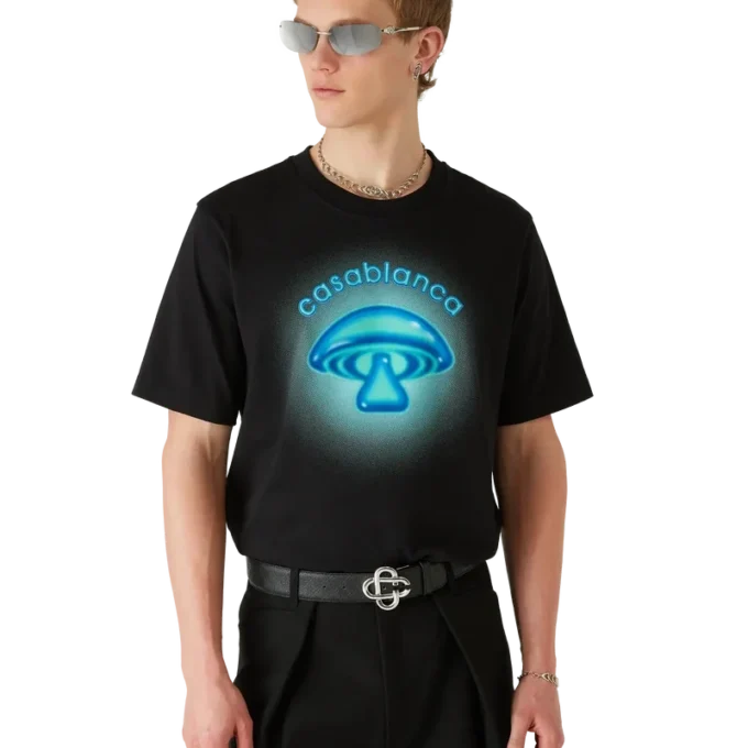 Airbrush Mushroom Logo Short Sleeve T-Shirt Airbrush Mushroom Logo Short Sleeve T-Shirt