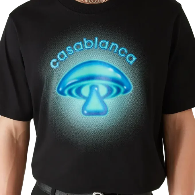 Airbrush Mushroom Logo Short Sleeve T-Shirt Airbrush Mushroom Logo Short Sleeve T-Shirt