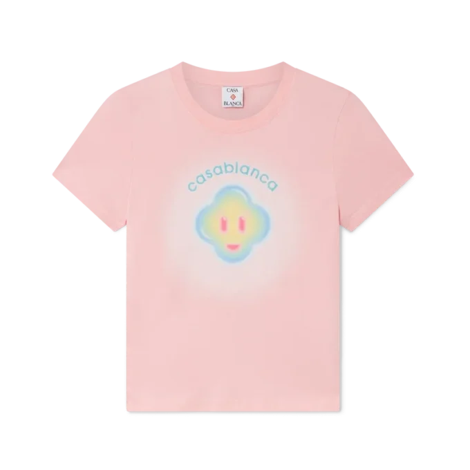 Airbrush Smiley Fitted Short Sleeve T-Shirt Airbrush Smiley Fitted Short Sleeve T-Shirt
