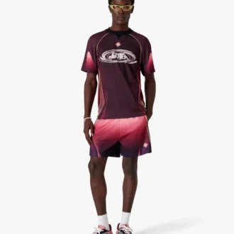 Aubergine Gradient Football Shorts