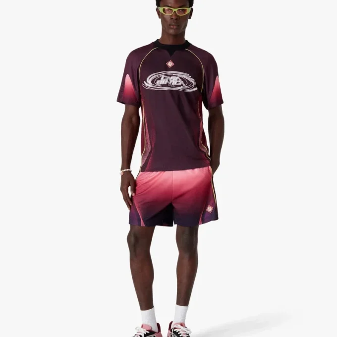 Aubergine Gradient Football Shorts