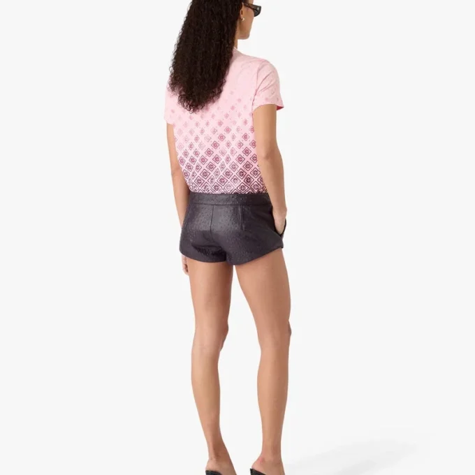 Aubergine Gradient Monogram Short Sleeve T-Shirt Aubergine Gradient Monogram Short Sleeve T-Shirt