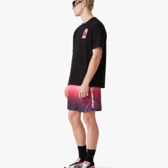 Aubergine Gradient Printed Swim Shorts