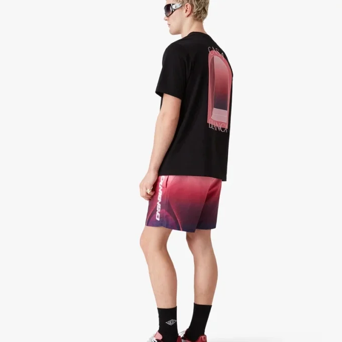 Aubergine Gradient Printed Swim Shorts Aubergine Gradient Printed Swim Shorts