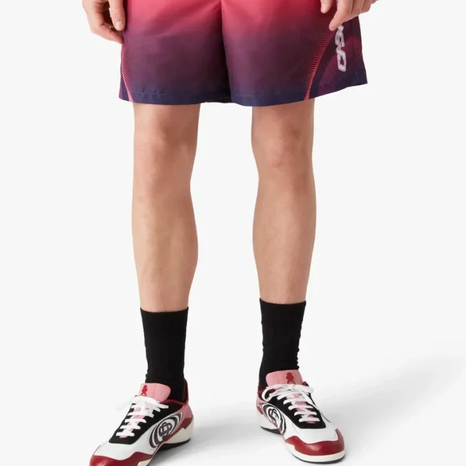 Aubergine Gradient Printed Swim Shorts Aubergine Gradient Printed Swim Shorts