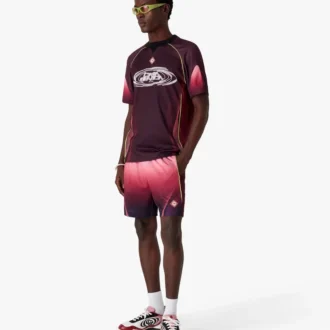 Aubergine Gradient Short Sleeve Football Jersey
