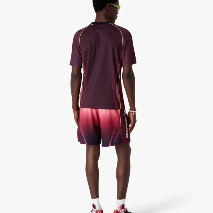 Aubergine Gradient Short Sleeve Football Jersey Aubergine Gradient Short Sleeve Football Jersey