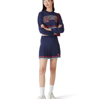 Baseball Pleated Skirt