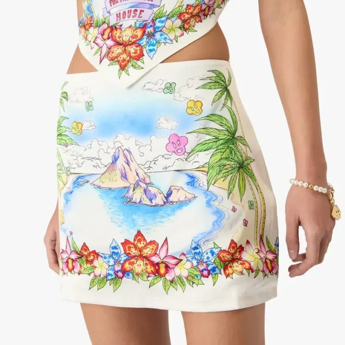 Better Days Silk Satin Mini Skirt
