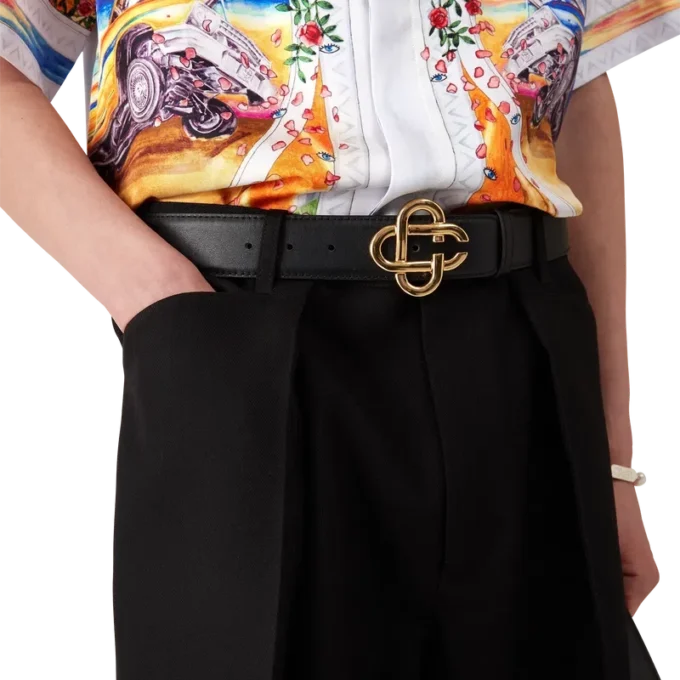 Black Cc Logo Belt Black Cc Logo Belt