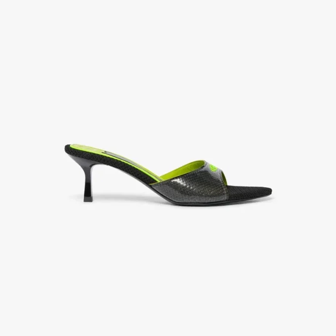 Black Heeled Mule Sandals Black Heeled Mule Sandals