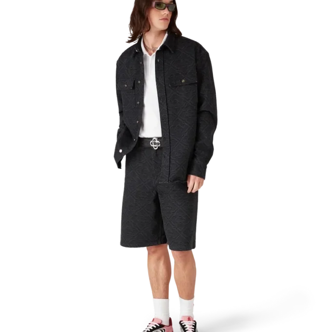 Black Laser Long Sleeve Denim Shirt Black Laser Long Sleeve Denim Shirt