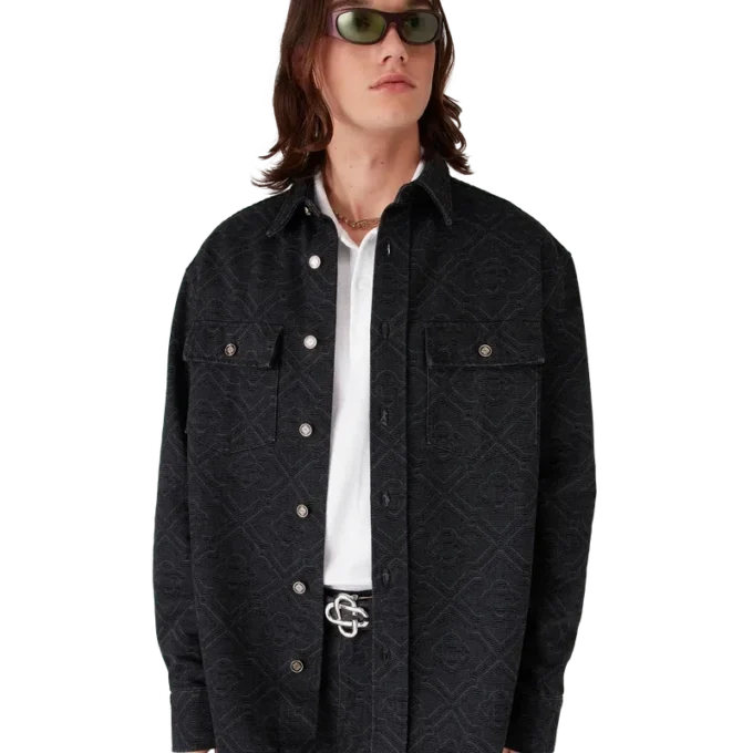 Black Laser Long Sleeve Denim Shirt Black Laser Long Sleeve Denim Shirt