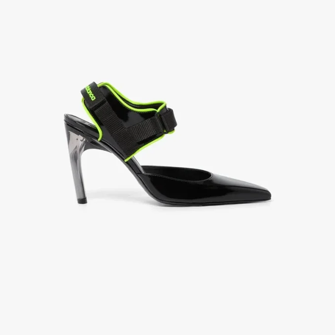 Black Leather Raver Pumps Black Leather Raver Pumps