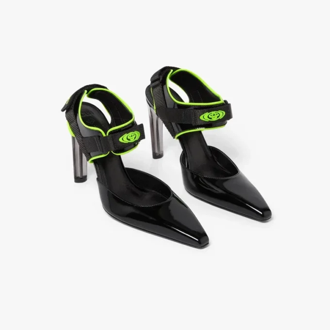 Black Leather Raver Pumps Black Leather Raver Pumps
