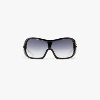 Black Outline Shield Sunglasses