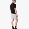Black Pointelle Monogram Short Sleeve Polo Shirt
