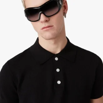 Black Outline Shield Sunglasses