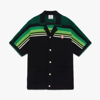 Black Stripe Short Sleeve Polo Shirt