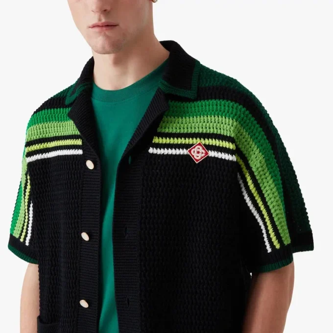 Black Stripe Short Sleeve Polo Shirt Black Stripe Short Sleeve Polo Shirt