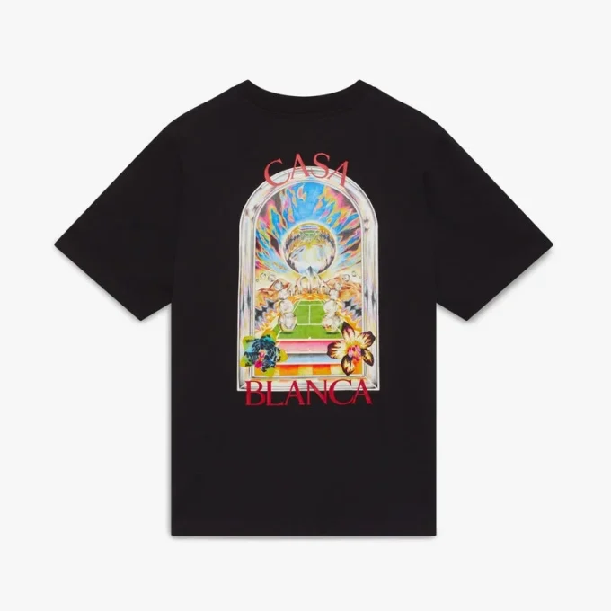Black Tennis Landscape Short Sleeve T-Shirt Black Tennis Landscape Short Sleeve T-Shirt