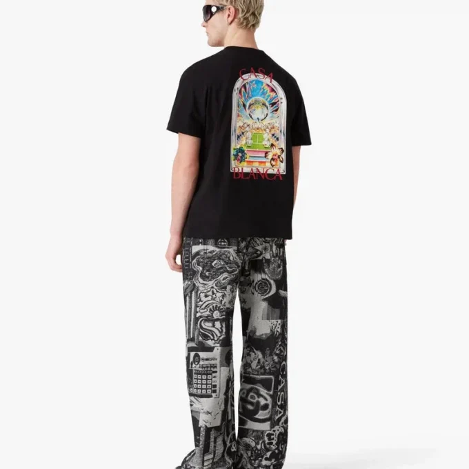 Black Tennis Landscape Short Sleeve T-Shirt Black Tennis Landscape Short Sleeve T-Shirt