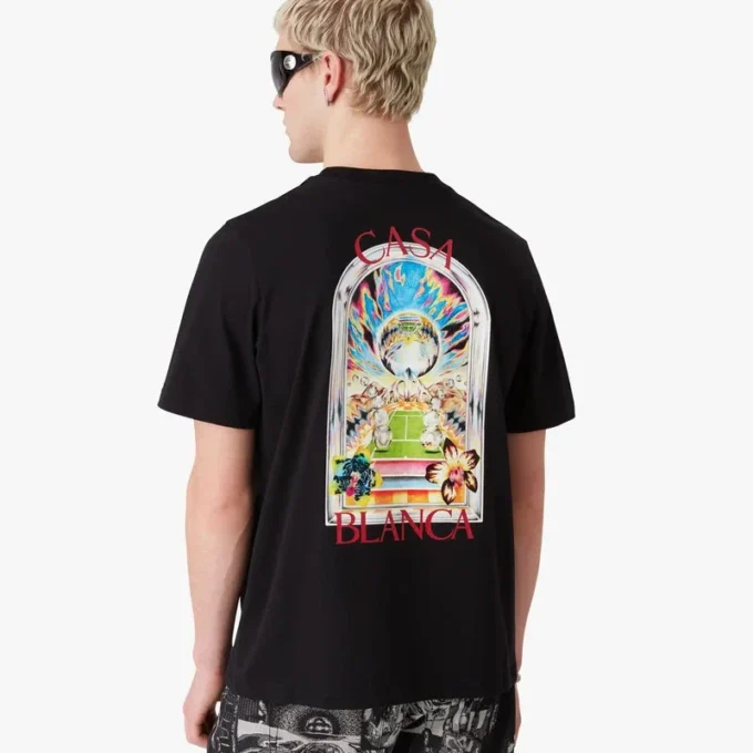 Black Tennis Landscape Short Sleeve T-Shirt Black Tennis Landscape Short Sleeve T-Shirt