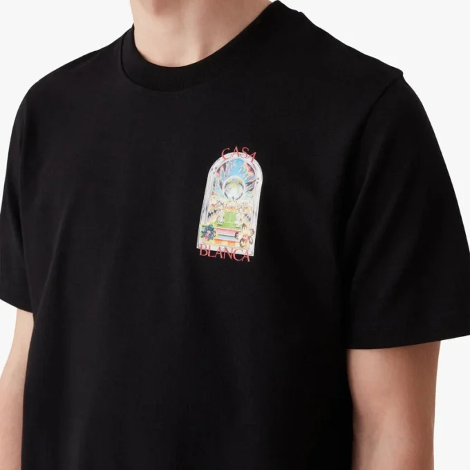 Black Tennis Landscape Short Sleeve T-Shirt Black Tennis Landscape Short Sleeve T-Shirt