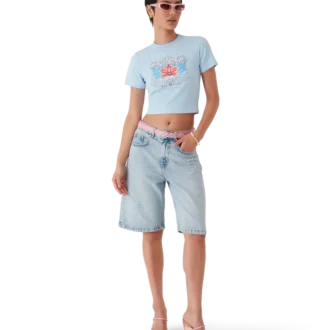 Blades Cropped Short Sleeve T-Shirt