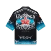 Blades Short Sleeve Silk Satin Shirt
