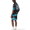 Blades Short Sleeve Silk Satin Shirt