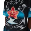 Blades Short Sleeve Silk Satin Shirt