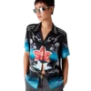 Blades Short Sleeve Silk Satin Shirt Blades Short Sleeve Silk Satin Shirt