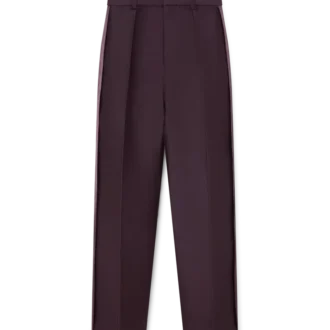 Blend Tailored Side Stripe Wool Silk Trousers