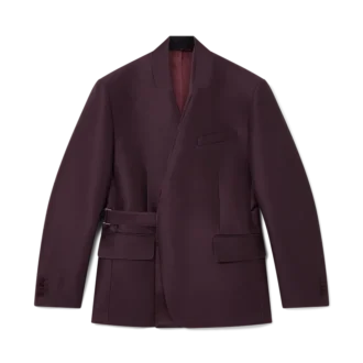 Blend Tailored Wool Silk Wrap Jacket