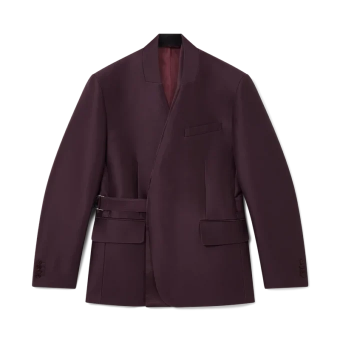 Blend Tailored Wool Silk Wrap Jacket