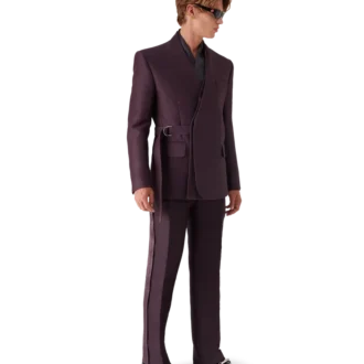 Blend Tailored Wool Silk Wrap Jacket