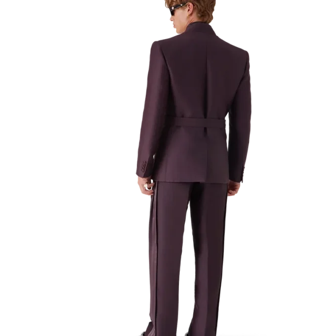 Blend Tailored Wool Silk Wrap Jacket