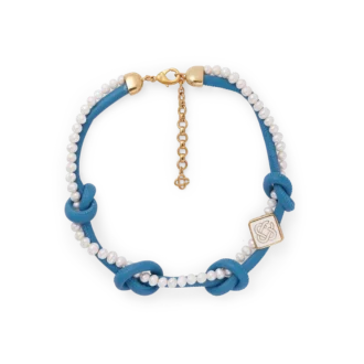 Blue Knotted Necklace Blue Knotted Necklace