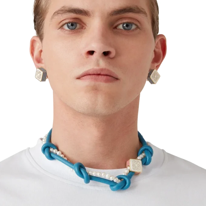 Blue Knotted Necklace