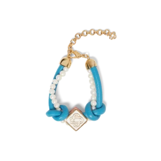 Blue Knotted Pearl Bracelet Blue Knotted Pearl Bracelet