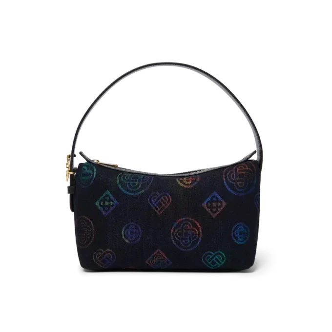 Blue Leather Logo Bag Blue Leather Logo Bag