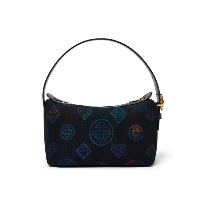 Blue Leather Logo Bag Blue Leather Logo Bag