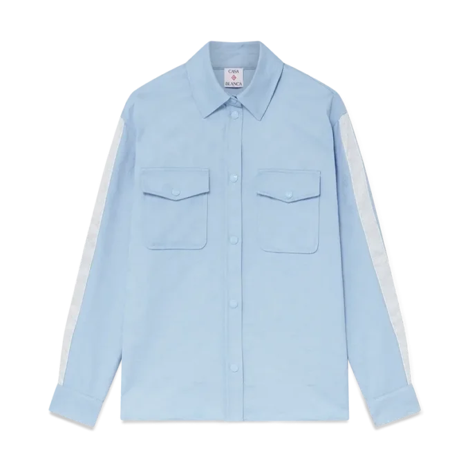 Blue Monogram Long Sleeve Shirt