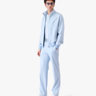 Blue Monogram Tailored Jacquard Trousers