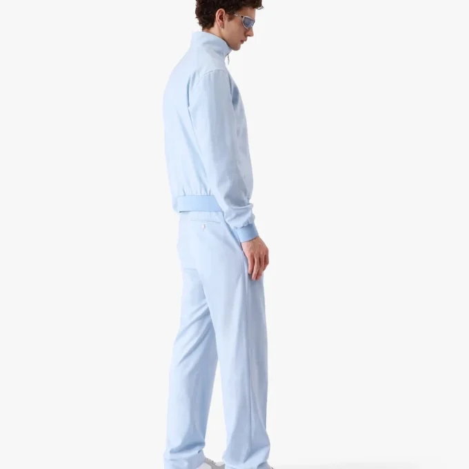 Blue Monogram Tailored Jacquard Trousers Blue Monogram Tailored Jacquard Trousers