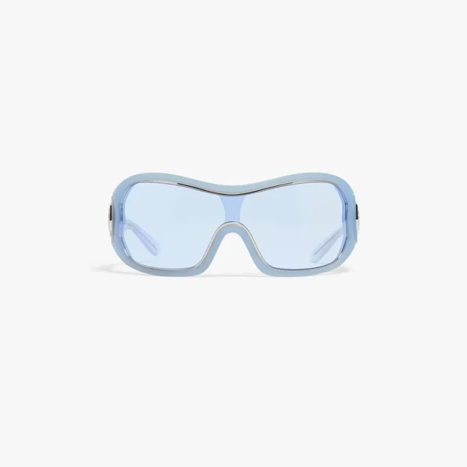 Blue Outline Shield Sunglasses Blue Outline Shield Sunglasses