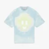Blue Tie Dye Oversized Cc Smile Short Sleeve T-Shirt Blue Tie Dye Oversized Cc Smile Short Sleeve T-Shirt